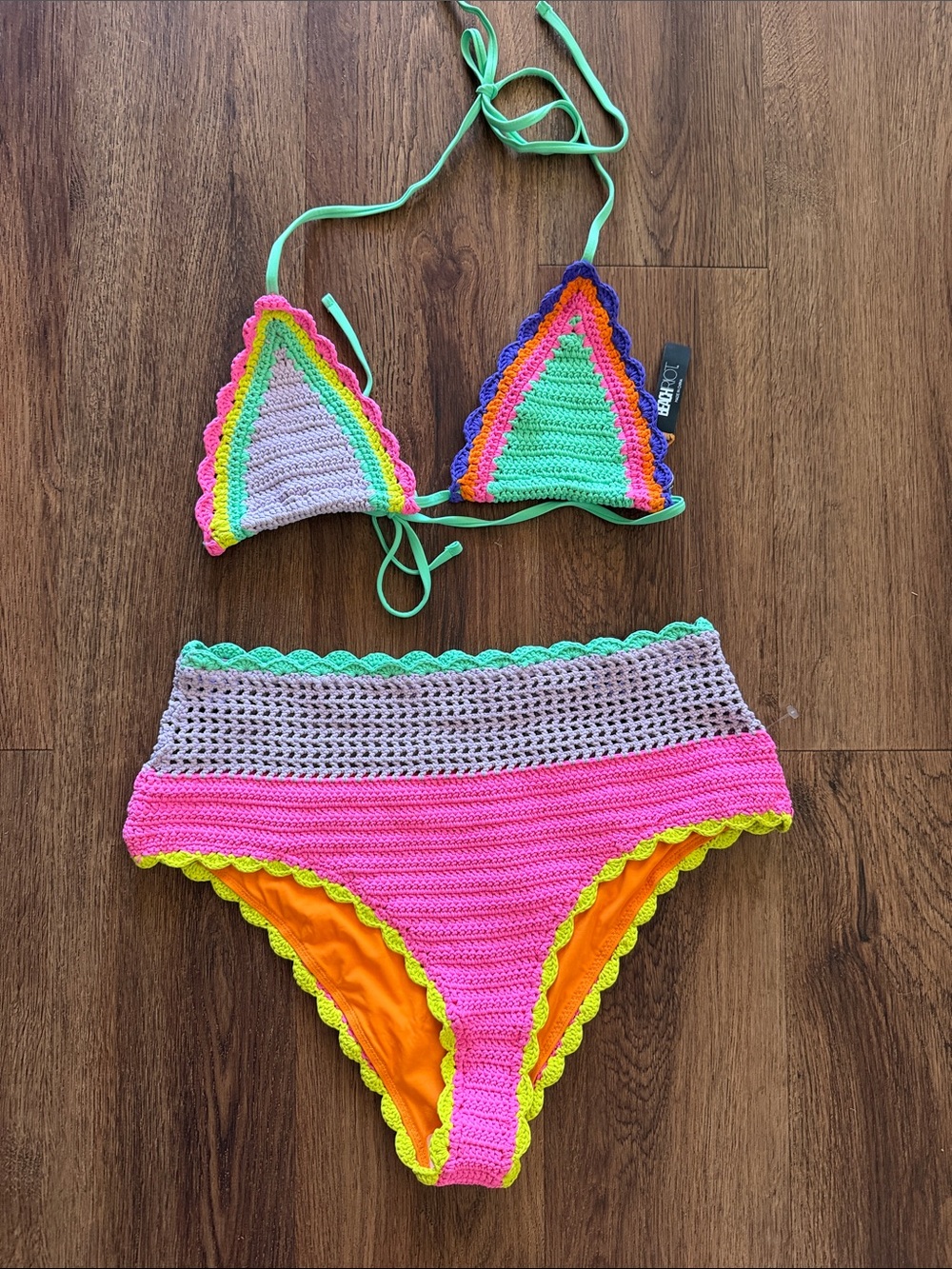New Beach Riot Crochet Bikini Set